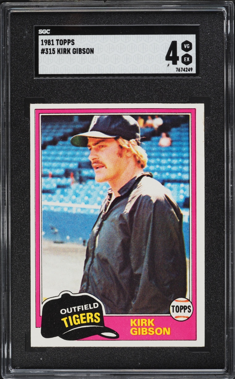 1981 Topps Kirk Gibson ROOKIE #315 SGC 4 VGEX