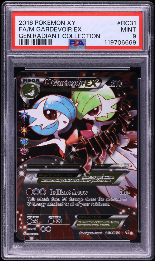 2016 Pokemon XY Generations Radiant Collection Full Art M Gardevoir EX #RC31 PSA 9 MINT