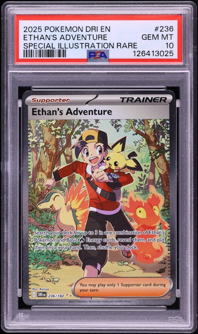 2025 Pokemon Scarlet & Violet Destined Rivals SIR Ethan's Adventure #236 PSA 10 GEM MINT