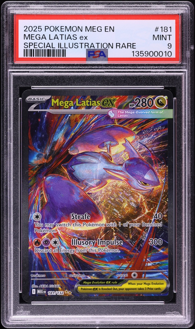 2025 Pokemon Mega Evolution SIR Mega Latias Ex #181 PSA 9 MINT
