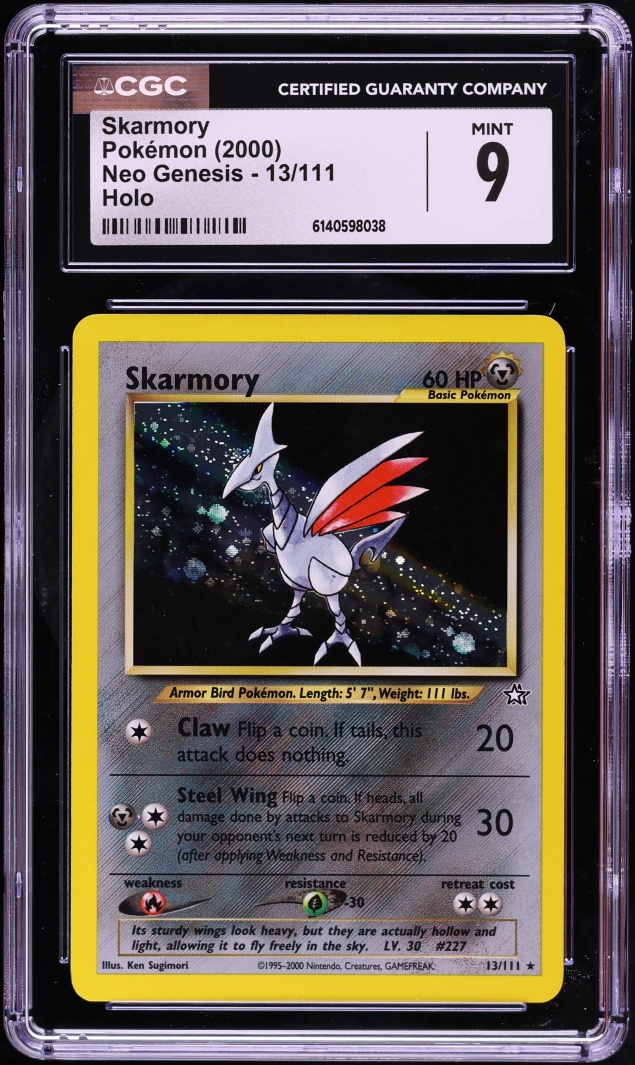 2000 Pokemon Neo Genesis Holo Skarmory #13 CGC 9 MINT