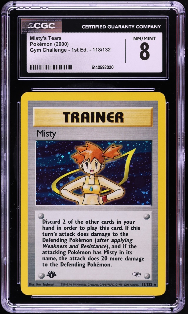2000 Pokemon Gym Challenge 1st Edition Misty's Tears #118 CGC 8 NM-MT