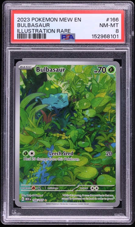 2023 Pokemon Scarlet & Violet 151 IR Bulbasaur #166 PSA 8 NM-MT