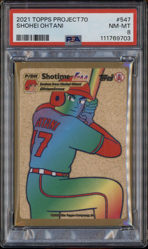 2021 Topps Project70 #547 Shohei Ohtani PSA 8 on Fanatics
