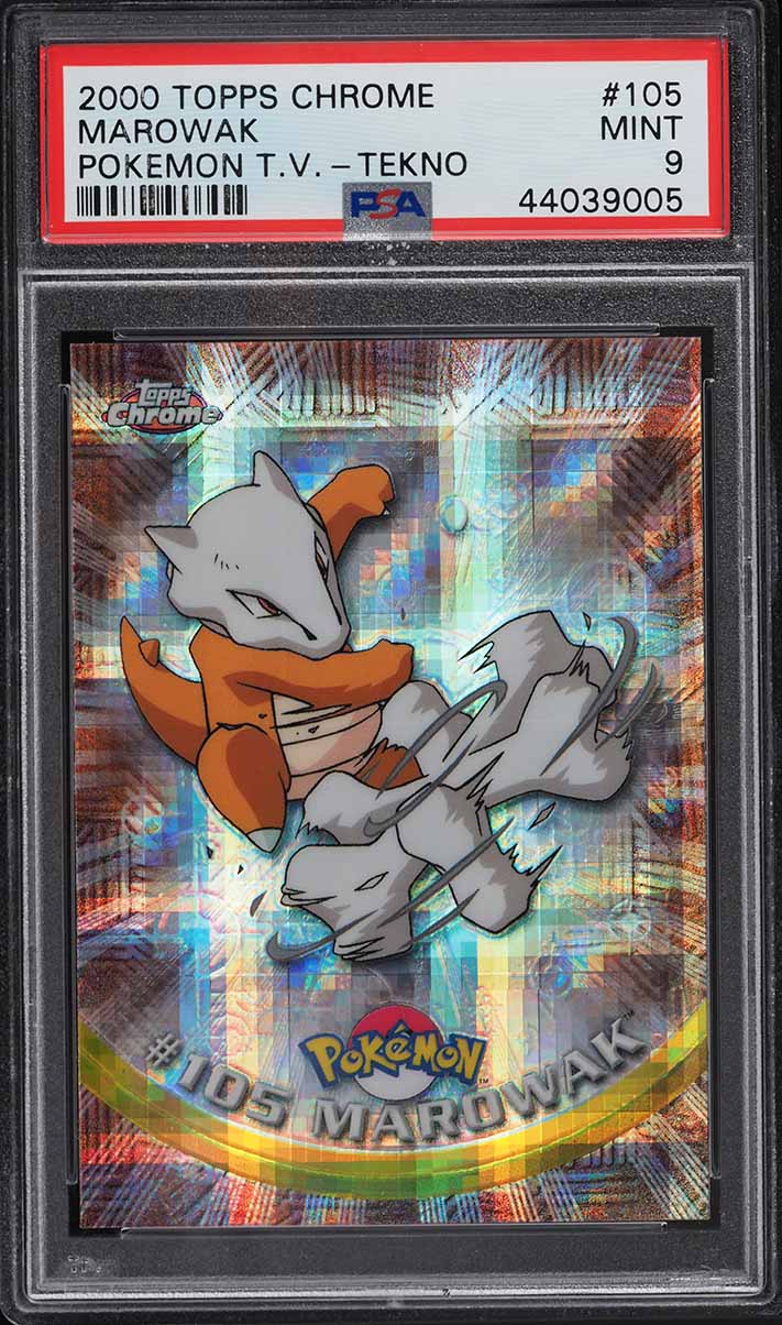 2000 Topps Chrome Pokemon Series 2 Tekno Marowak #105 PSA 9 MINT