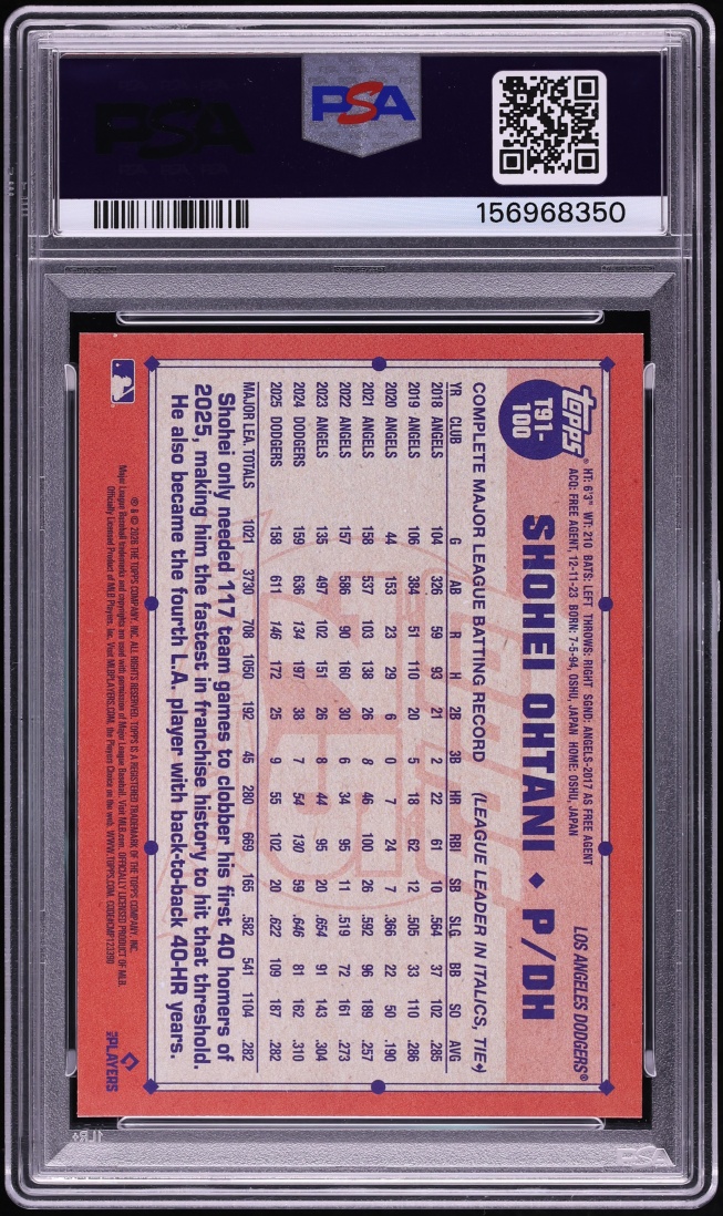 2026 Topps '91 Shohei Ohtani #100 PSA 9 MINT