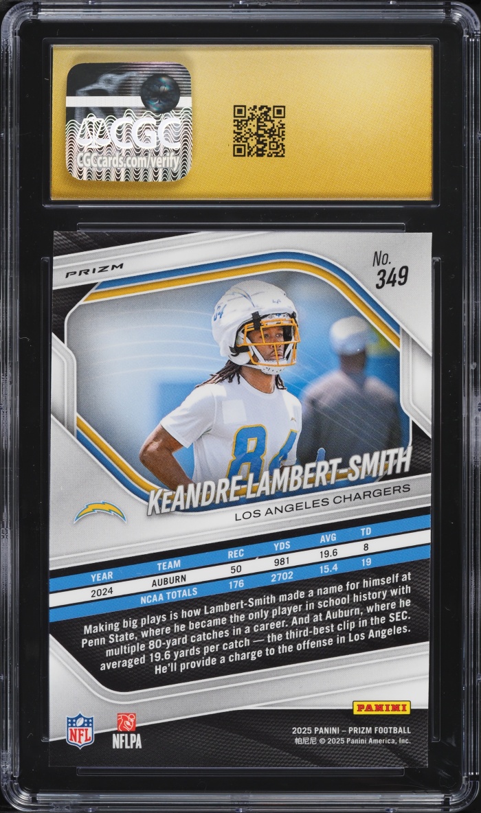 2025 Panini Prizm Pink Wave KeAndre Lambert-Smith ROOKIE #349 CGC 10 PRISTINE