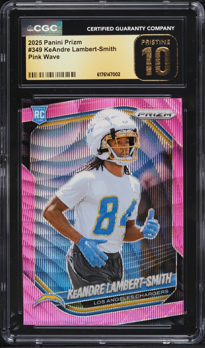 2025 Panini Prizm Pink Wave KeAndre Lambert-Smith ROOKIE #349 CGC 10 PRISTINE