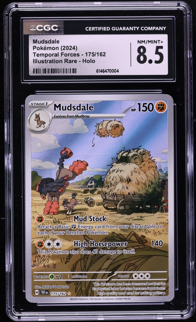 2024 Pokemon Scarlet & Violet Temporal Forces IR Mudsdale #175 CGC 8.5 NM-MT+