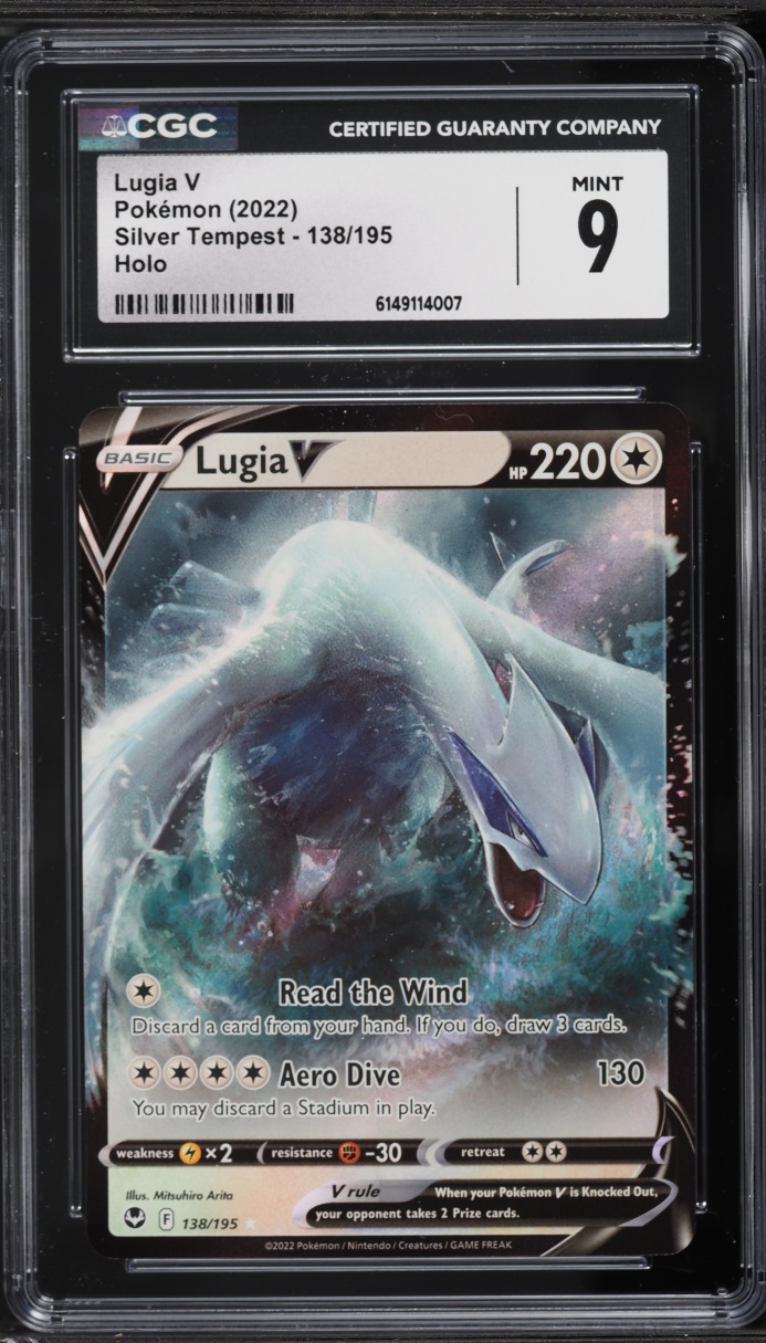 2022 Pokemon Sword & Shield Silver Tempest Alt Art Lugia V #138 CGC 9 MINT