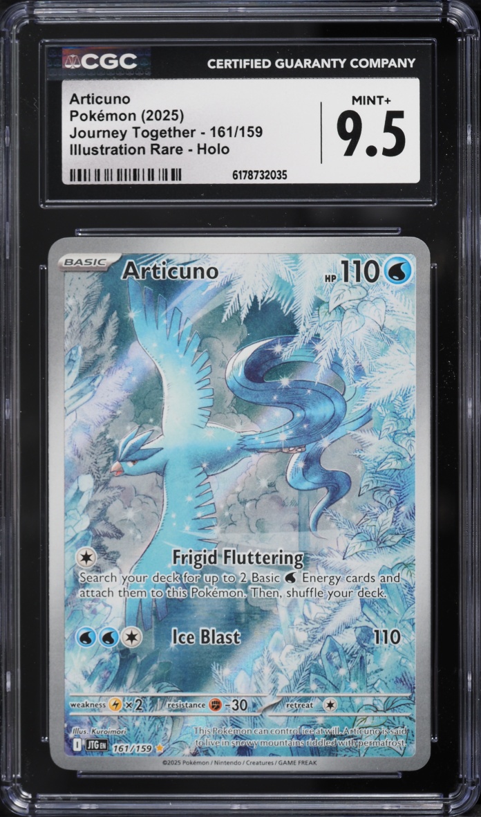 2025 Pokemon Scarlet & Violet Journey Together IR Articuno #161 CGC 9.5 MINT+