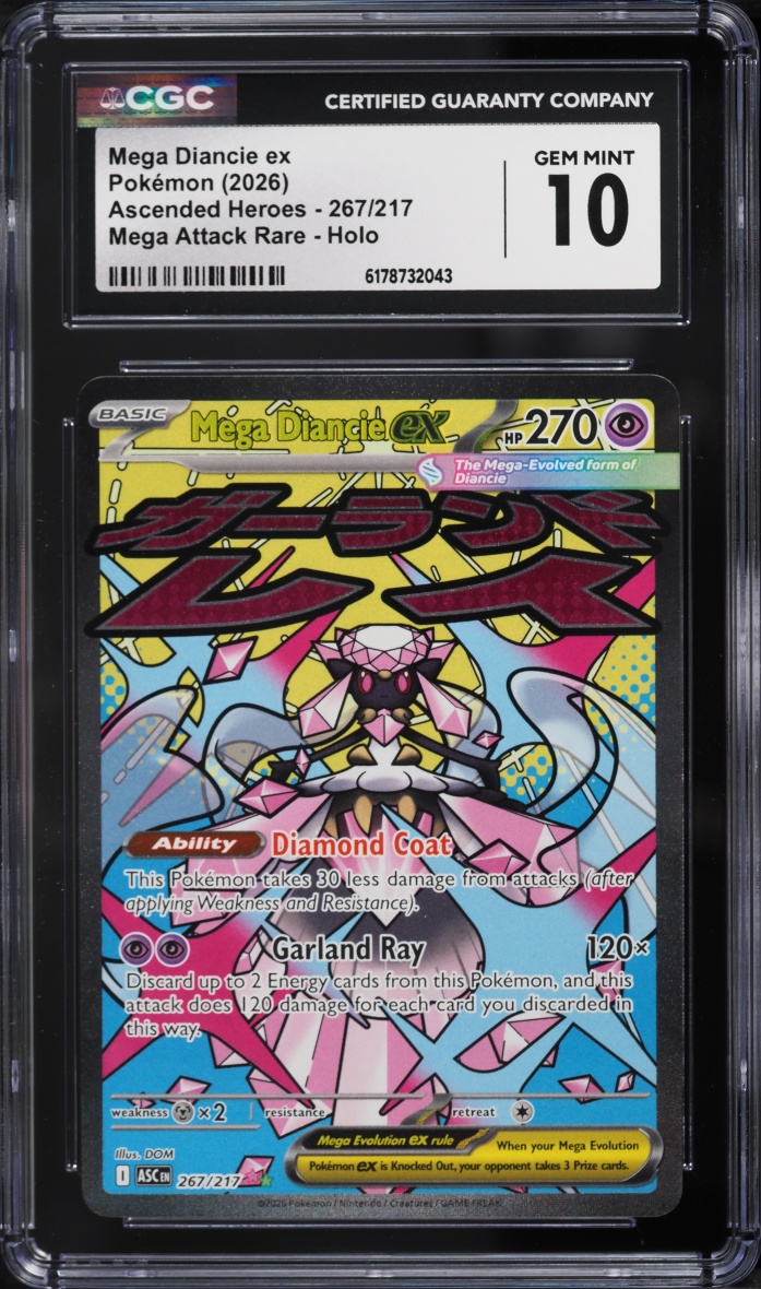 2026 Pokemon Mega Evolution Ascended Heroes MA Mega Diancie EX #267 CGC 10 GEM MINT