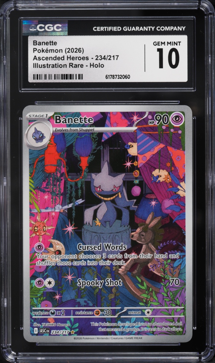 2026 Pokemon Mega Evolution Ascended Heroes IR Banette #234 CGC 10 GEM MINT