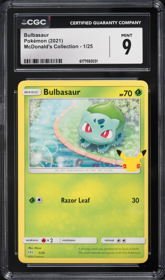 2021 Pokemon Sword & Shield McDonald's Collection Bulbasaur #1 CGC 9 MINT