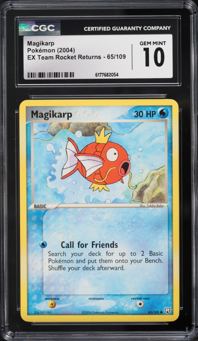2004 Pokemon EX Team Rocket Returns Magikarp #65 CGC 10 GEM MINT