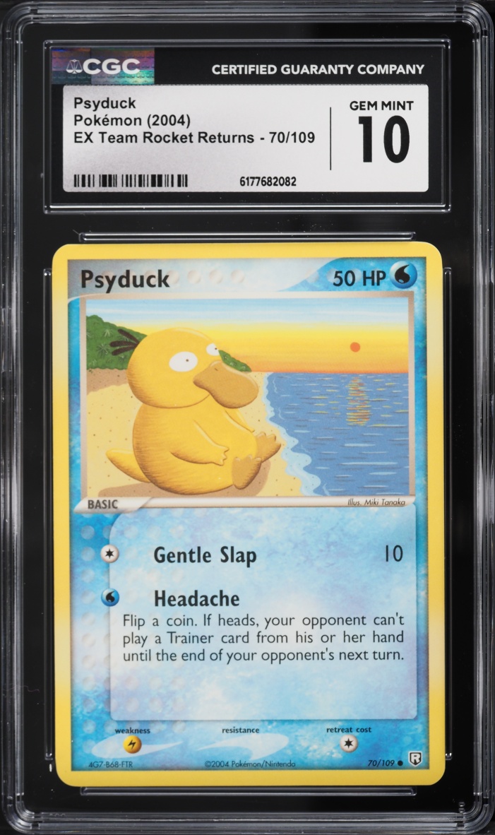 2004 Pokemon EX Team Rocket Returns Psyduck #70 CGC 10 GEM MINT