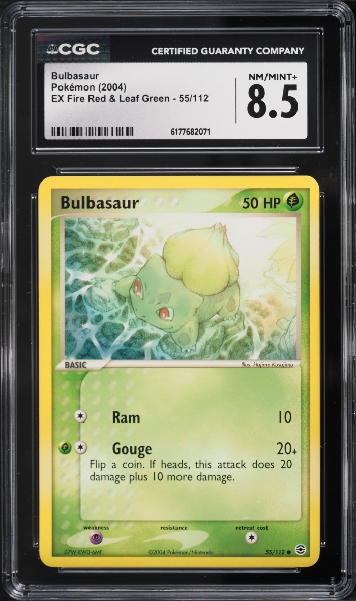 2004 Pokemon EX Fire Red & Leaf Green Bulbasaur #55 CGC 8.5 NM-MT+