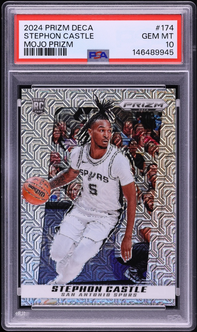 2024 Panini Prizm Deca Mojo Stephon Castle ROOKIE /25 #174 PSA 10 GEM MINT