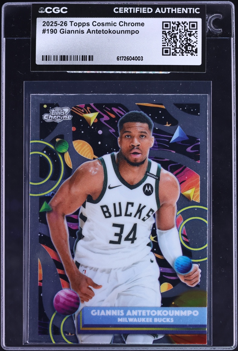 2025 Topps Chrome Cosmic Giannis Antetokounmpo #190 CGC AUTH