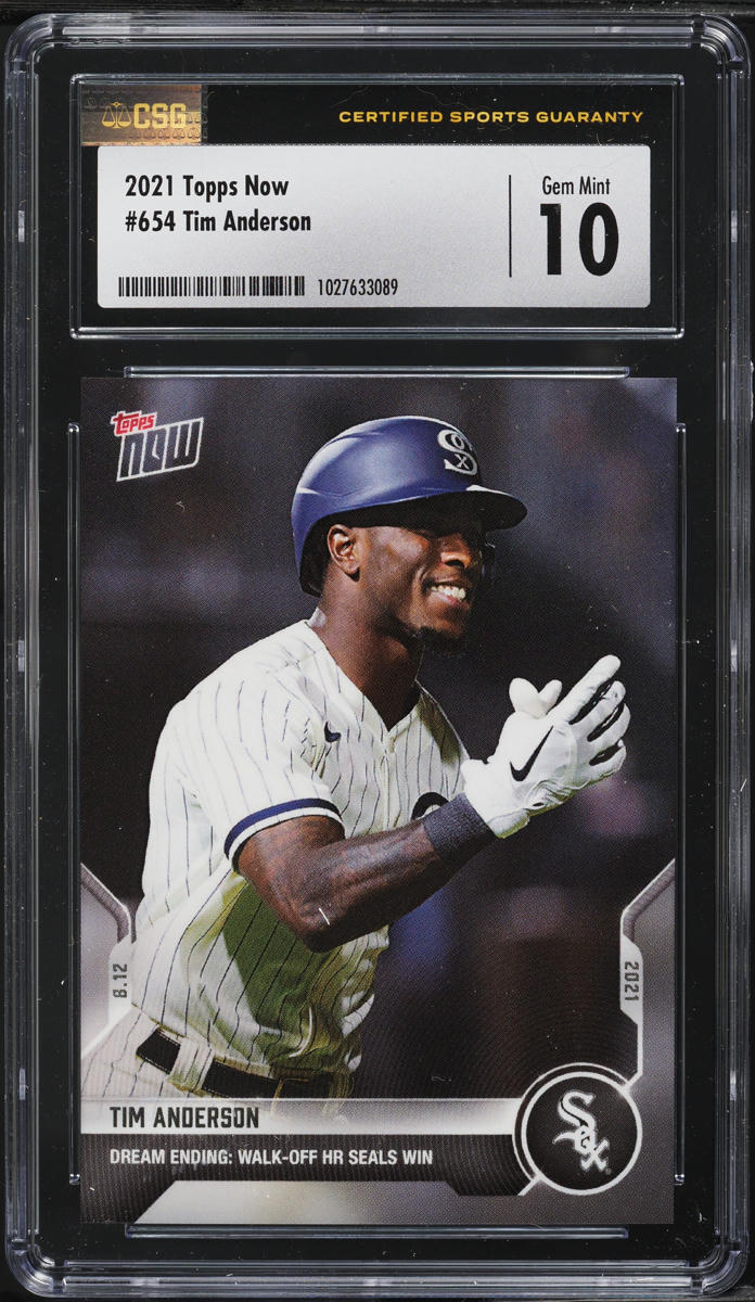 2021 Topps Now Tim Anderson #654 CSG 10 GEM MINT