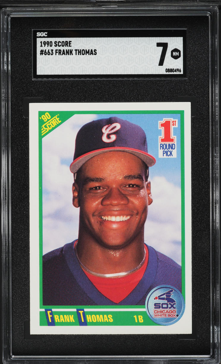 1990 Score Frank Thomas ROOKIE #663 SGC 7 NRMT