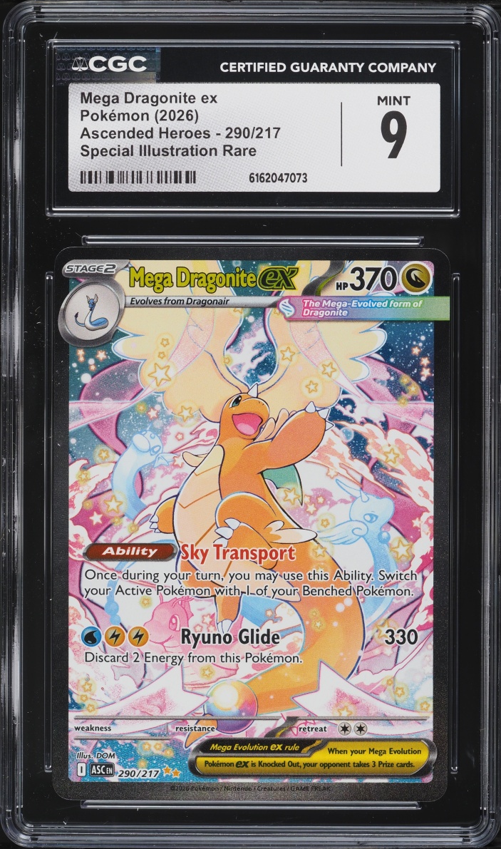 2026 Pokemon Mega Evolution Ascended Heroes SIR Mega Dragonite Ex #290 CGC 9 MINT