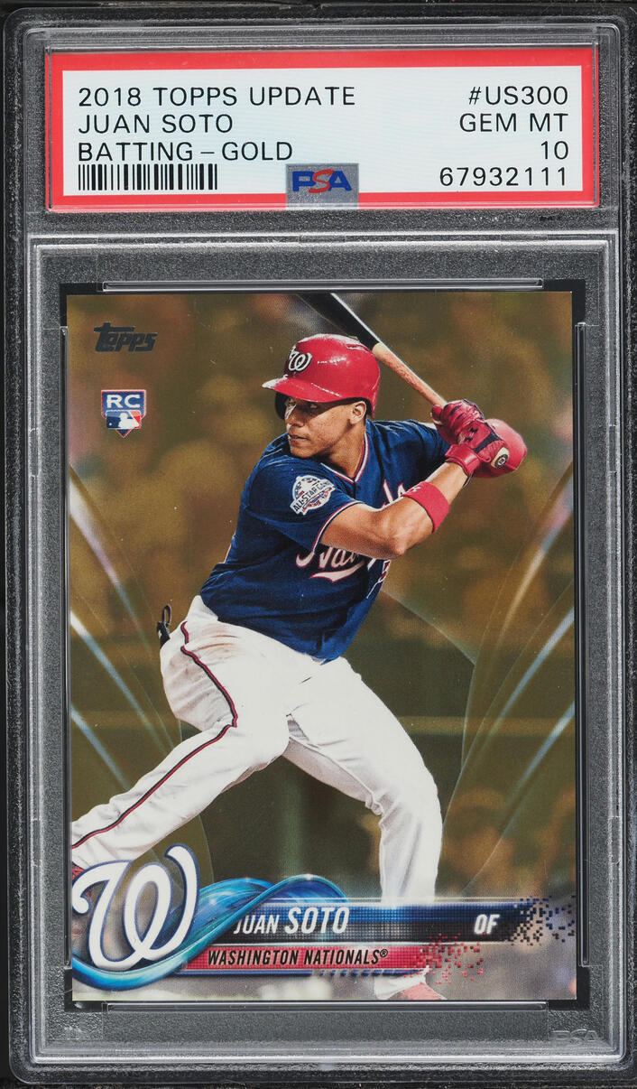 2018 Topps Update Gold Juan Soto ROOKIE /2018 #US300 PSA 10 GEM MINT