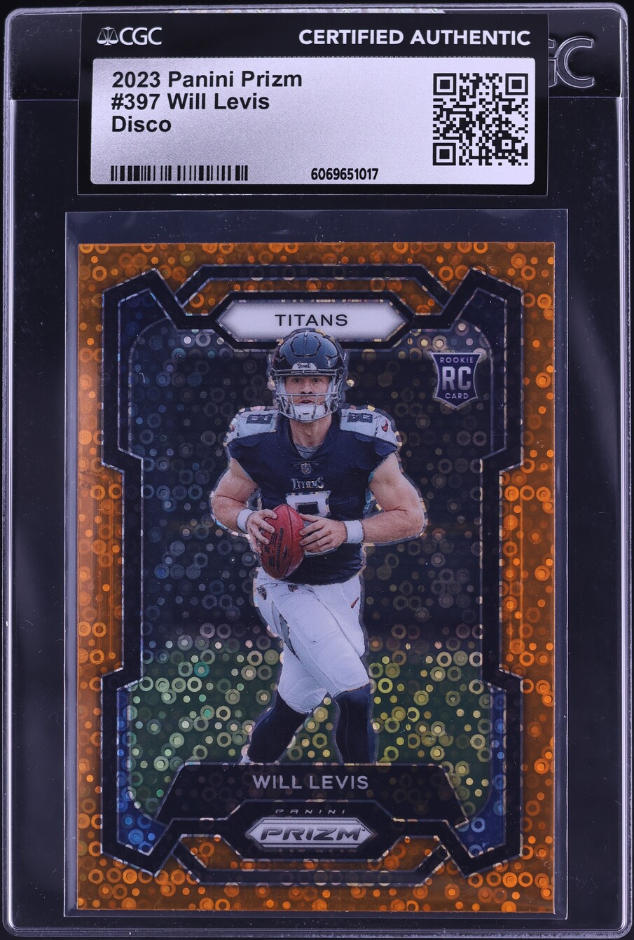 2023 Panini Prizm Disco Will Levis ROOKIE #397 CGC AUTH