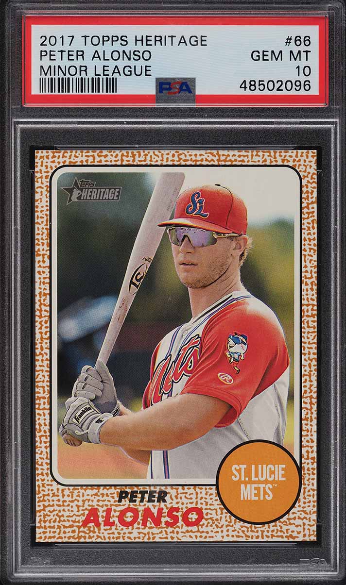 2017 Topps Heritage Minor League Peter Alonso PROSPECT #66 PSA 10 GEM MINT