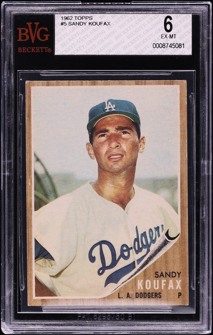1962 Topps Sandy Koufax #5 BVG 6 EXMT