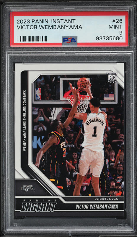 2023 Panini Instant Victor Wembanyama ROOKIE #5 PSA 9 MINT on