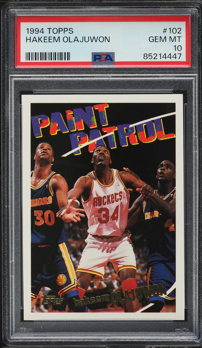 1994 Topps Basketball Hakeem Olajuwon #102 PSA 10 GEM MINT
