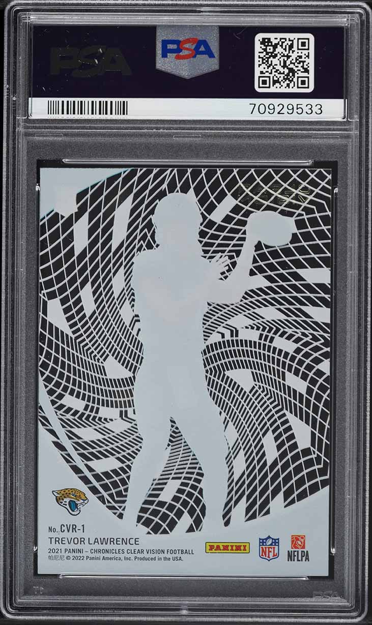 2021 Panini Chronicles Clear Vision Trevor Lawrence ROOKIE #CVR-1 PSA 9 MINT