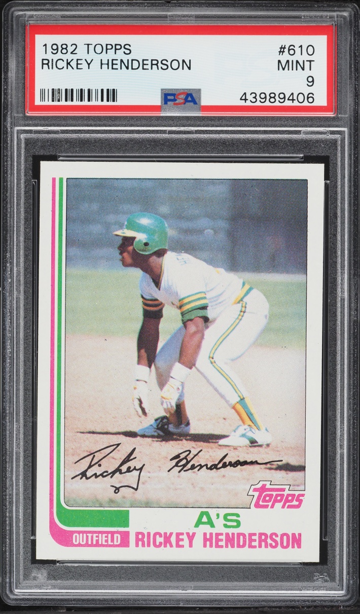 1982 Topps Rickey Henderson #610 PSA 9 MINT