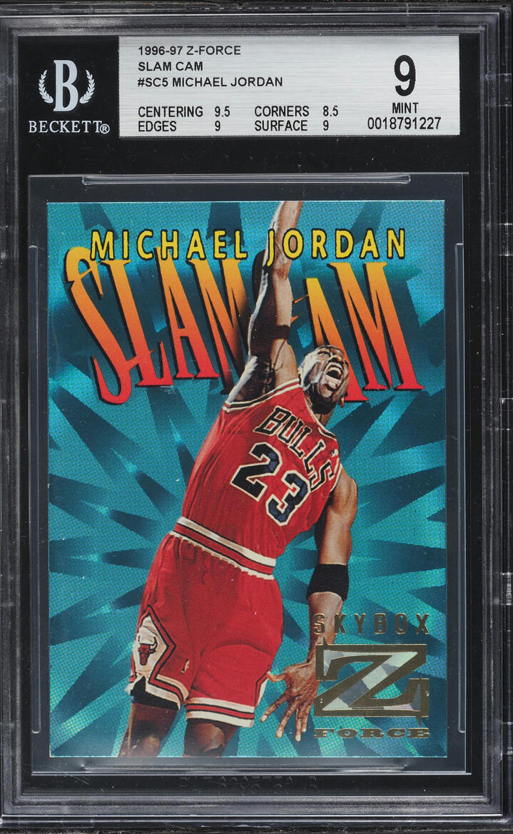 1996 Skybox Z-Force Slam Cam Michael Jordan #SC5 BGS 9 MINT