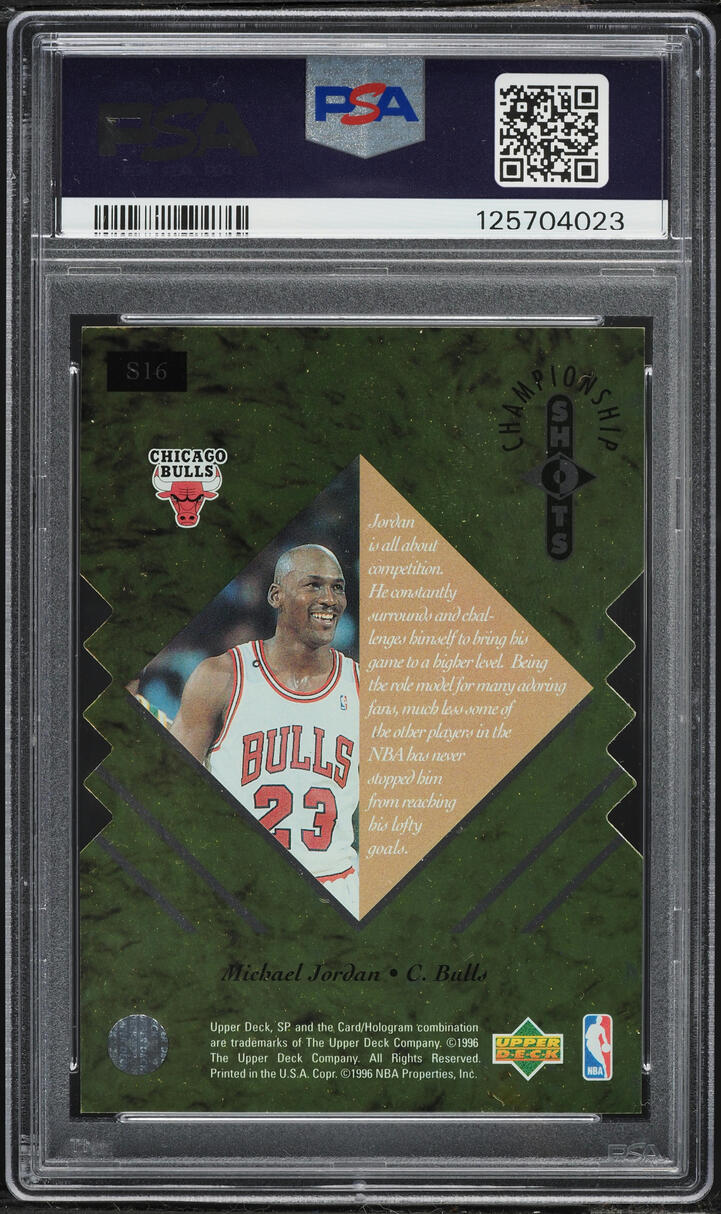 1995 SP Championship Shots Gold Die-Cut Michael Jordan #S16 PSA 7 NRMT