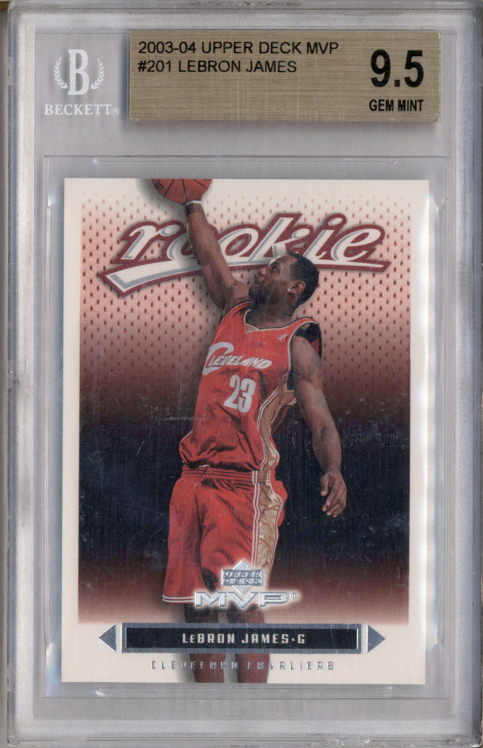 upper deck mvp lebron james rookie card