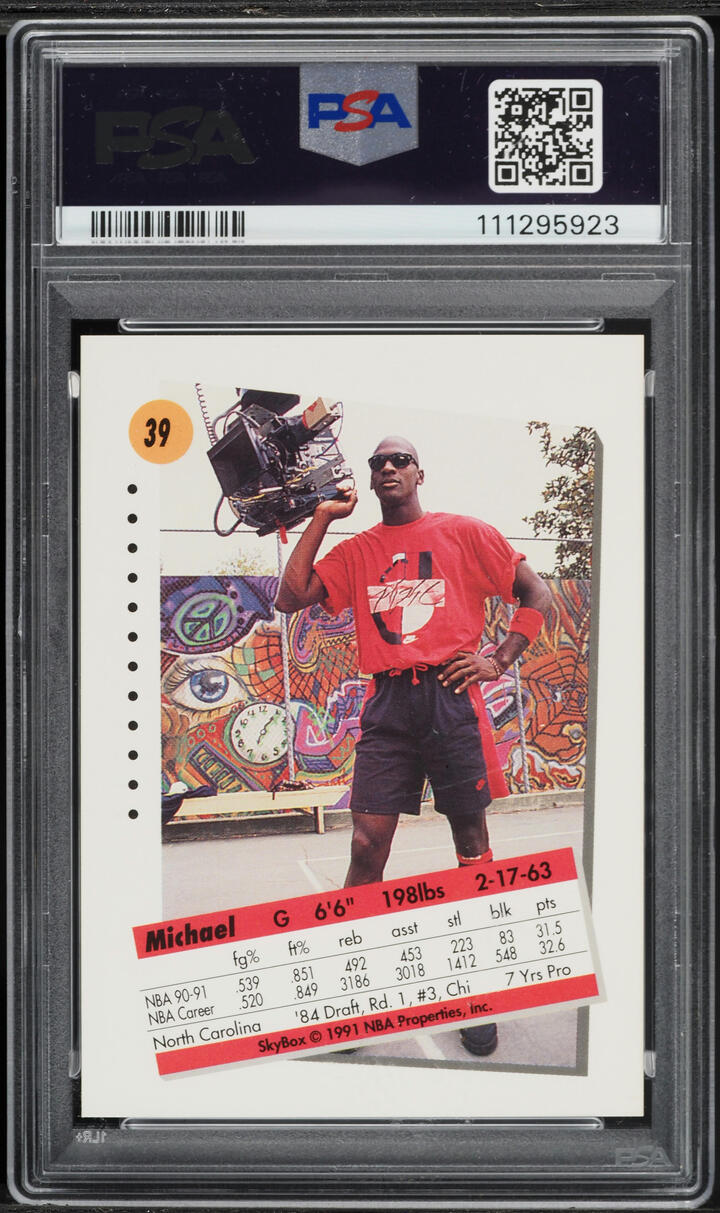 1991 Skybox Basketball Michael Jordan #39 PSA 9 MINT