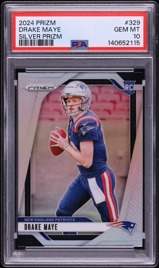 2024 Panini Prizm Silver Drake Maye ROOKIE #329 PSA 10 GEM MINT