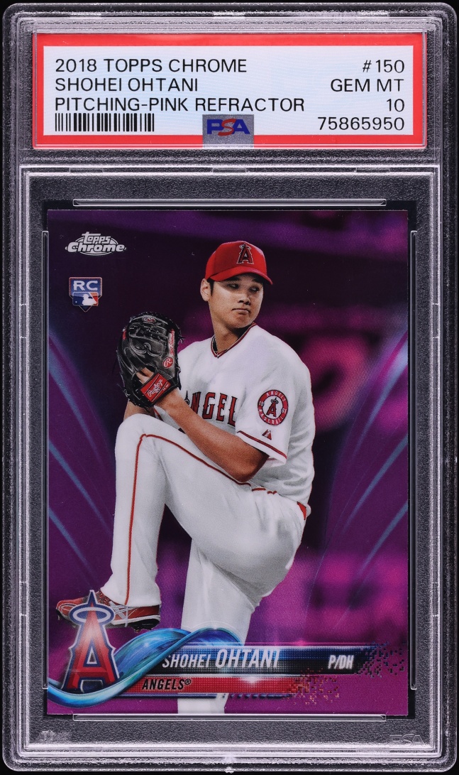 2018 Topps Chrome Pink Refractor Shohei Ohtani ROOKIE #150 PSA 10 GEM MINT