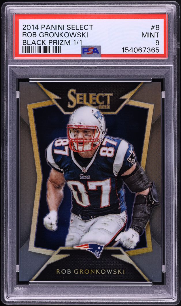 2014 Select Black Prizm Rob Gronkowski 1/1 #8 PSA 9 MINT