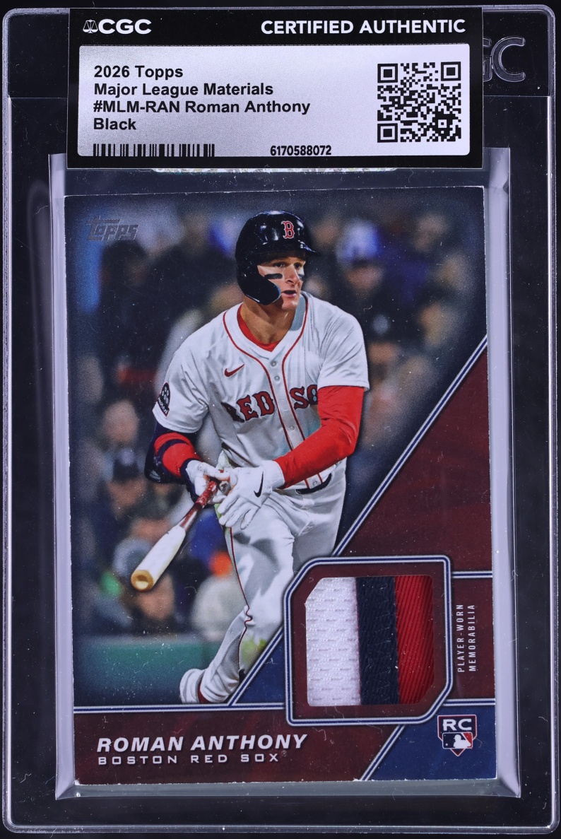 2026 Topps Major League Black Roman Anthony ROOKIE PATCH /10 #MLM-RAN CGC AUTH