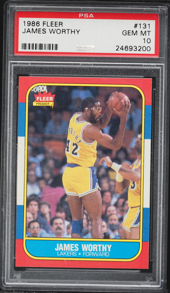 1986 Fleer Basketball James Worthy ROOKIE #131 PSA 10 GEM MINT