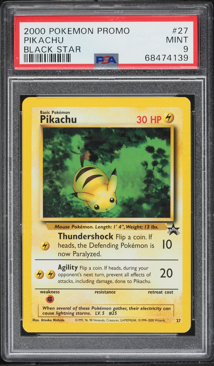 2000 Pokemon Black Star Promo Pikachu #27 PSA 9 MINT