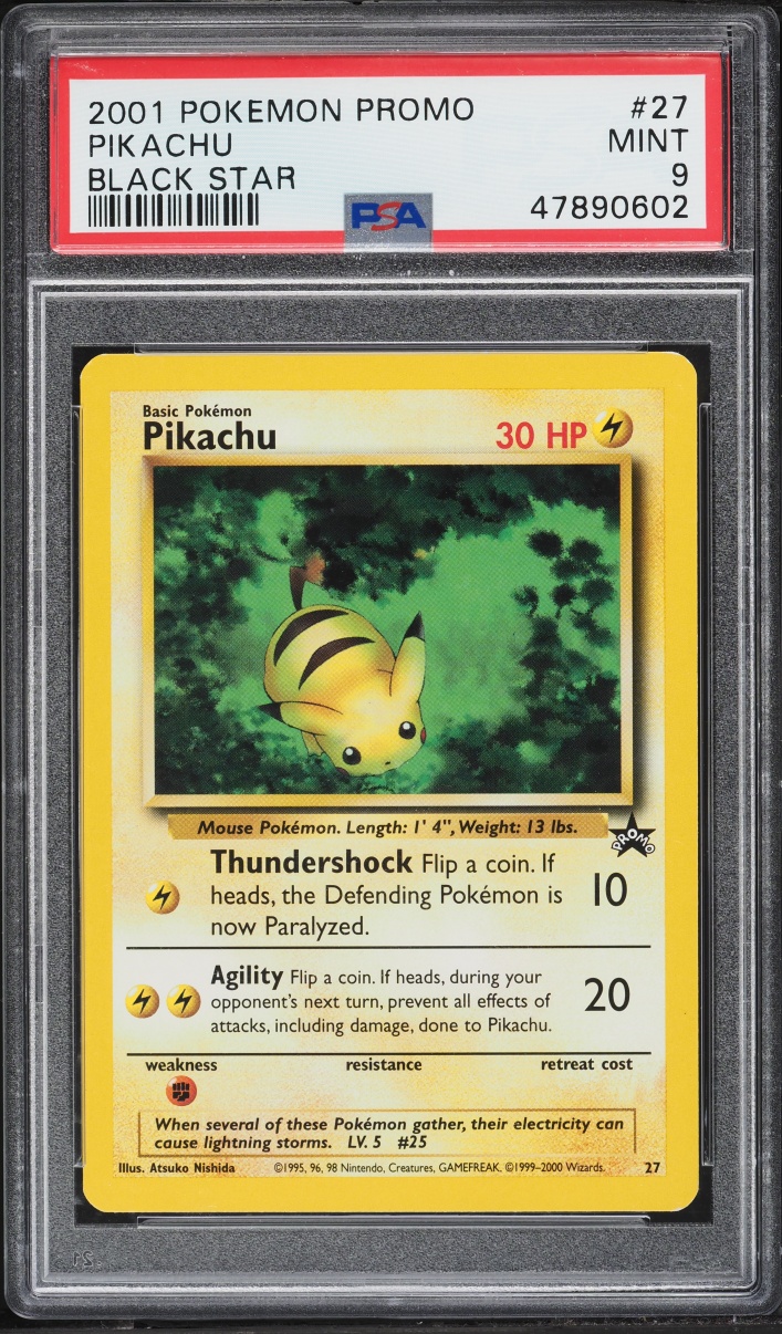 2000 Pokemon Black Star Promo Pikachu #27 PSA 9 MINT