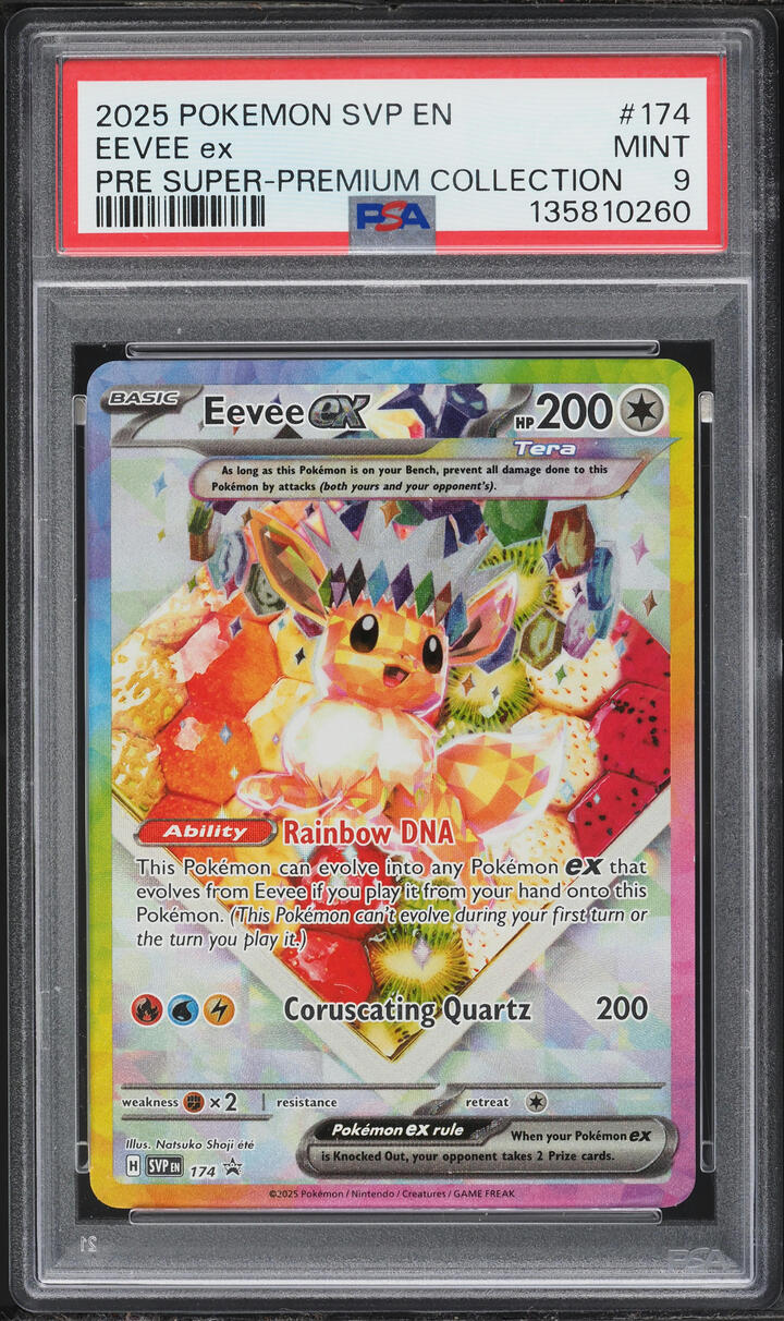 2025 Pokemon Scarlet & Violet Promo Prismatic Evolutions Premium Eevee ex #174 PSA 9 MINT