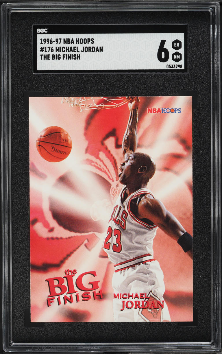 1996 Hoops The Big Finish Michael Jordan #176 SGC 6 EXMT