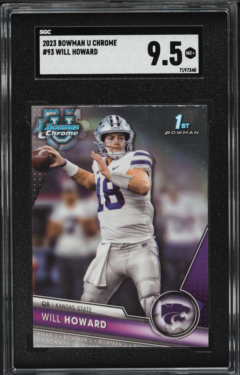 2023 Bowman Chrome University Will Howard ROOKIE #93 SGC 9.5 MINT+