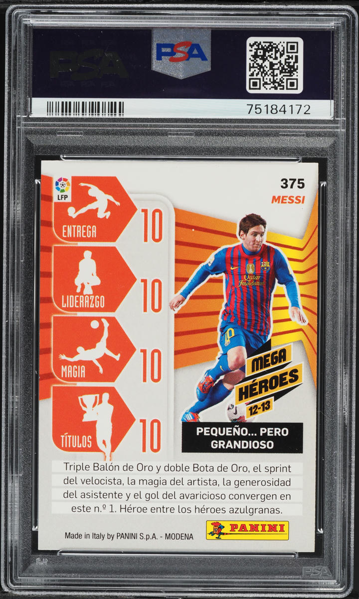 2012 Panini Mega Cracks Liga BBVA Lionel Messi #375 PSA 9 MINT