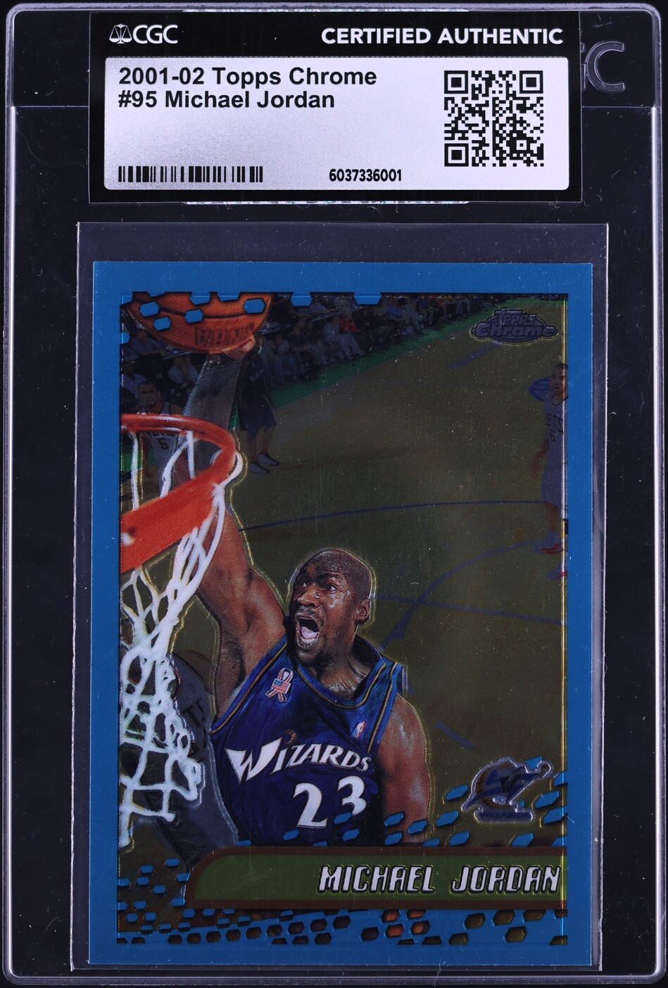2001 Topps Chrome Basketball Michael Jordan #95 CGC AUTH